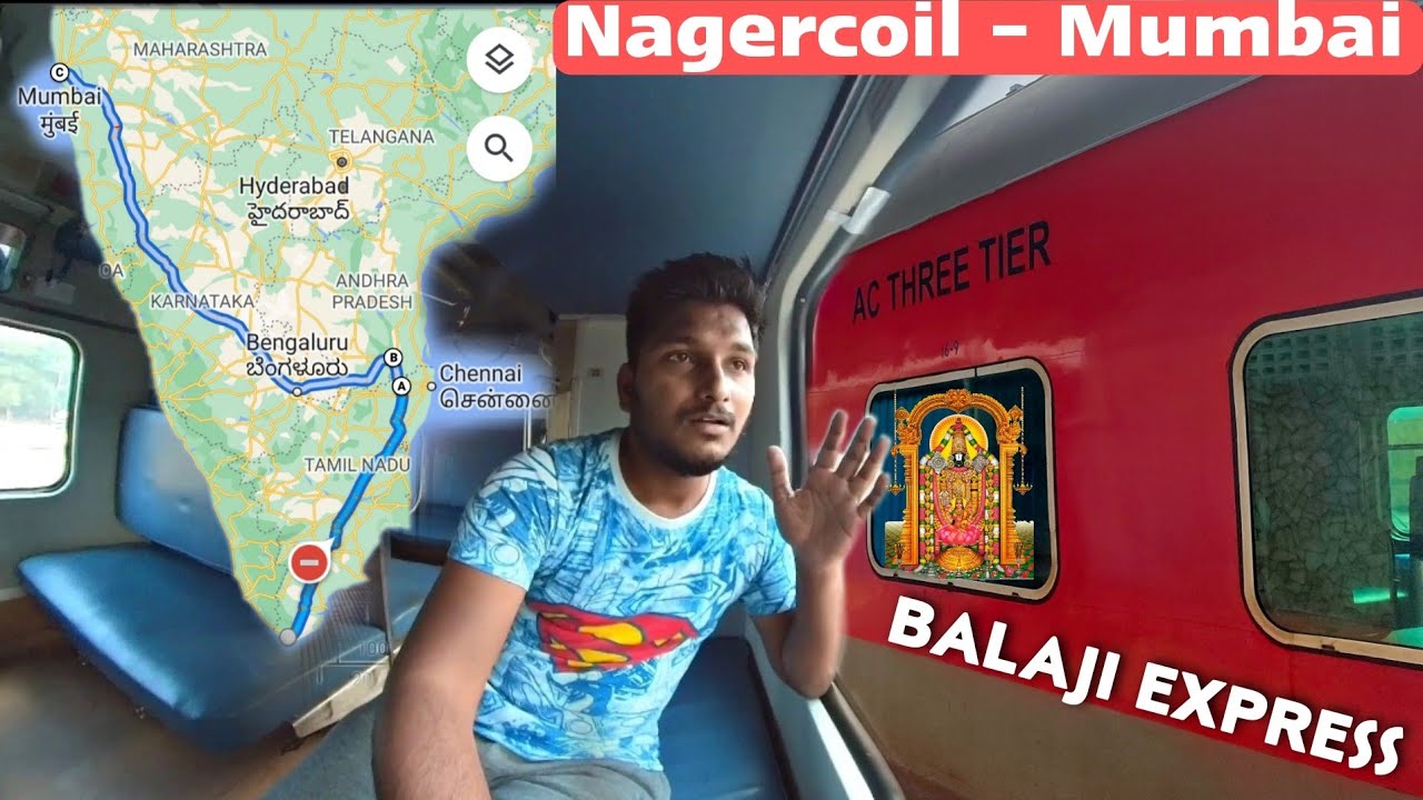 Balaji Express😍 #16352 Nagercoil - Mumbai Super Fast  Travel Vlog
