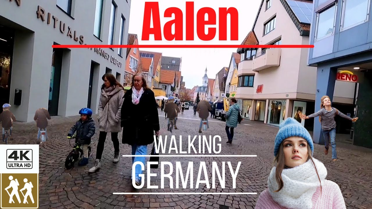 [4K 60fps] Germany Walking Tour |Aalen City Walk