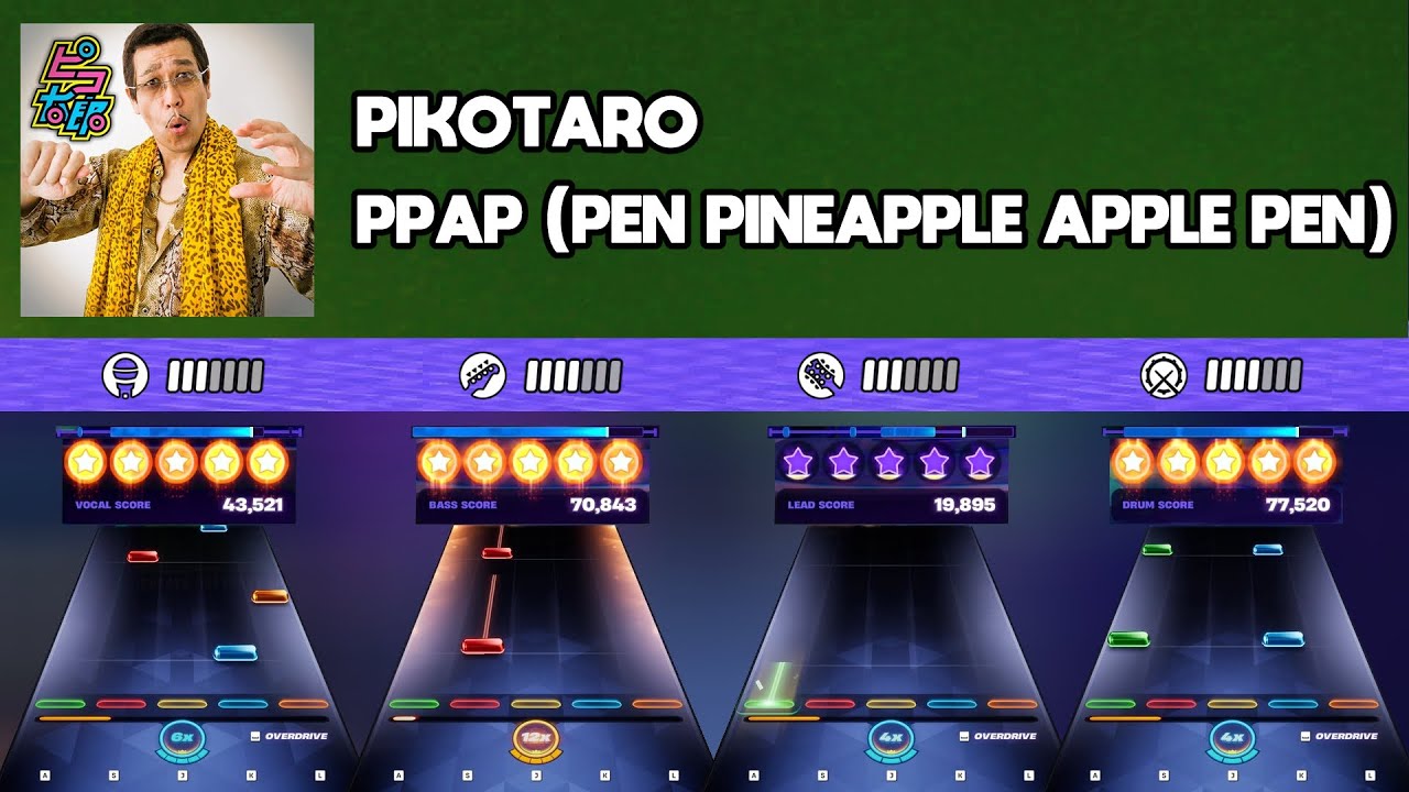 [Fortnite Festival] Pikotaro - PPAP (Pen Pineapple Apple Pen) || All Instruments Expert 100%