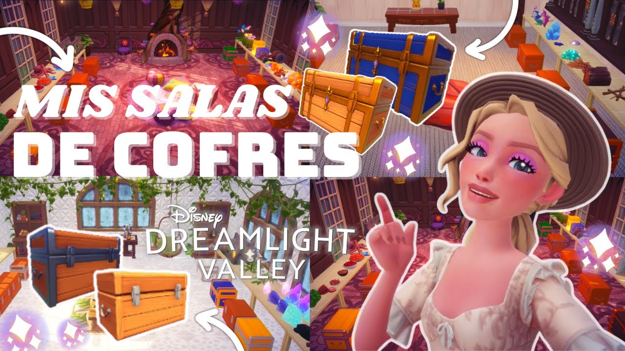 Tour Por Mis Salas De Cofres y Como Organizo Mis Materiales // Disney Dreamlight Valley 💫​✨