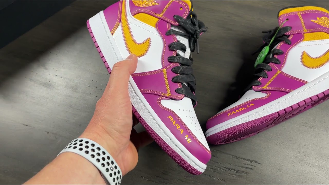 Эта пара впечатляет, это просто Мега круто Air Jordan 1 Mid &ldquo;Para Mi Familia&rdquo;