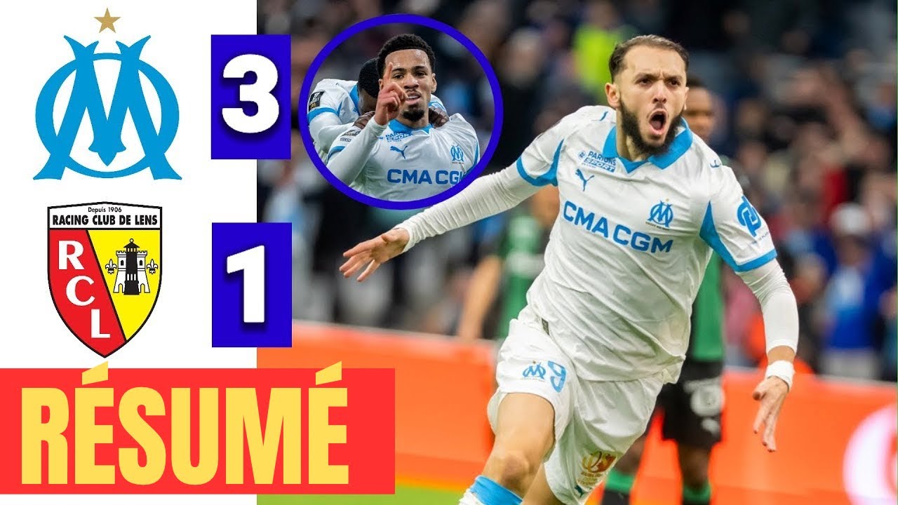 Marseille vs RC Lens 3-1  résumé Ligue 1 2025/26
