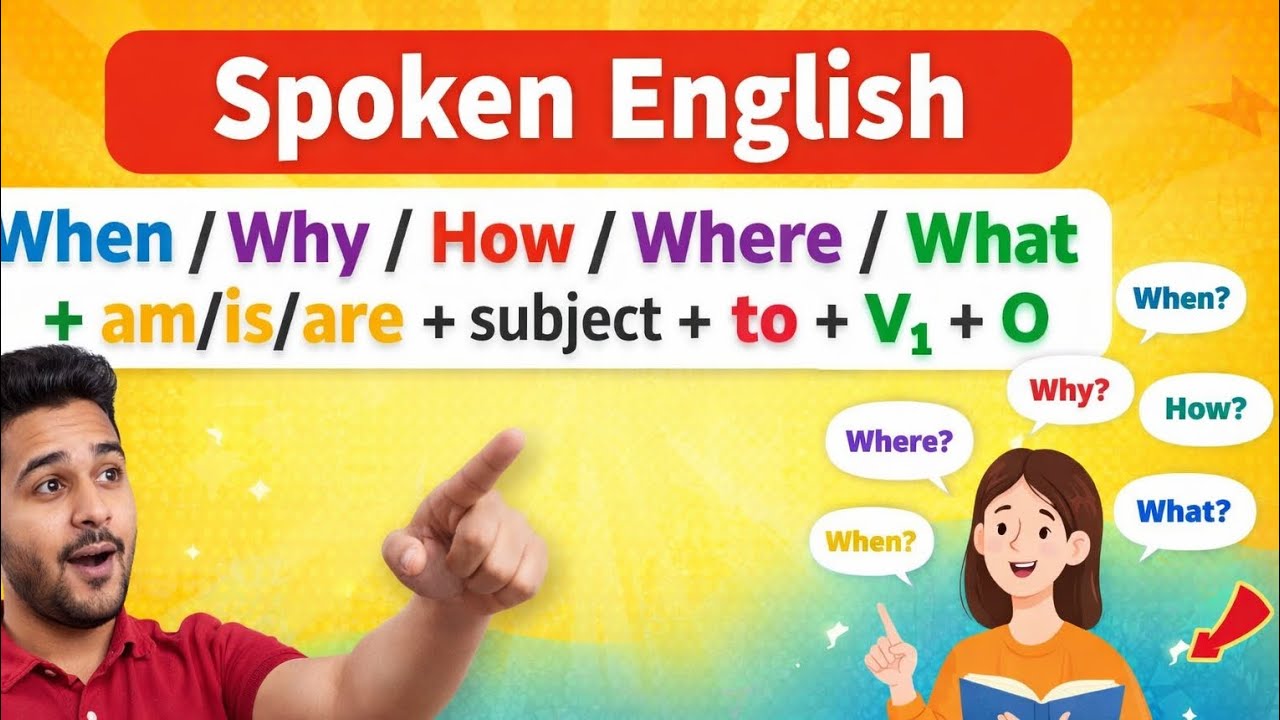 When/Why/How/Where/What + am/is/are + Subject + to + V¹ + O , Spoken English, Daily English Speaking