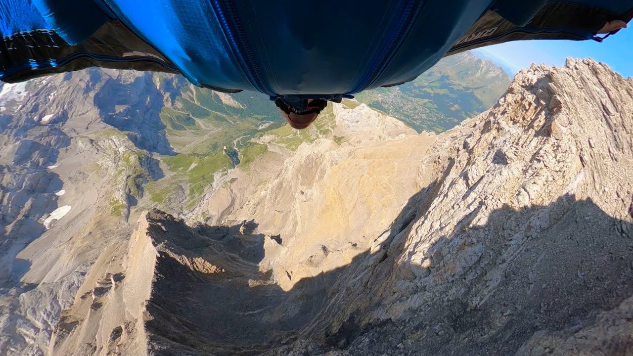 Scex Rouge Wingsuit BASE jump full flight