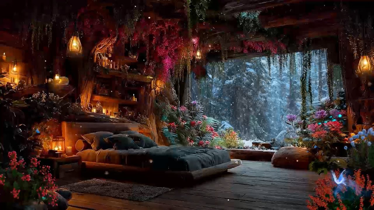 Fairytale Relaxing Secret Nook | Magical Music & Crackling Fire Sounds for Stress and Anxiety Relief