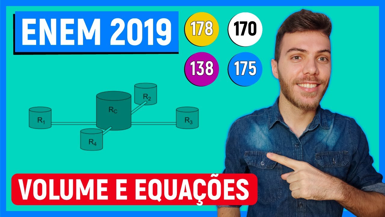 🛑VOLUME- 178  Enem 2019 - Uma construtora pretende conectar um reservatório central (Rc) em