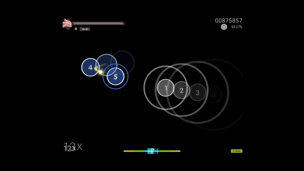 hitting strange patterns in circle clicking game