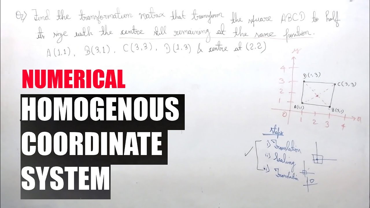 Lec-3.7 Numerical on Homogenous Coordinate System in Computer Graphics
