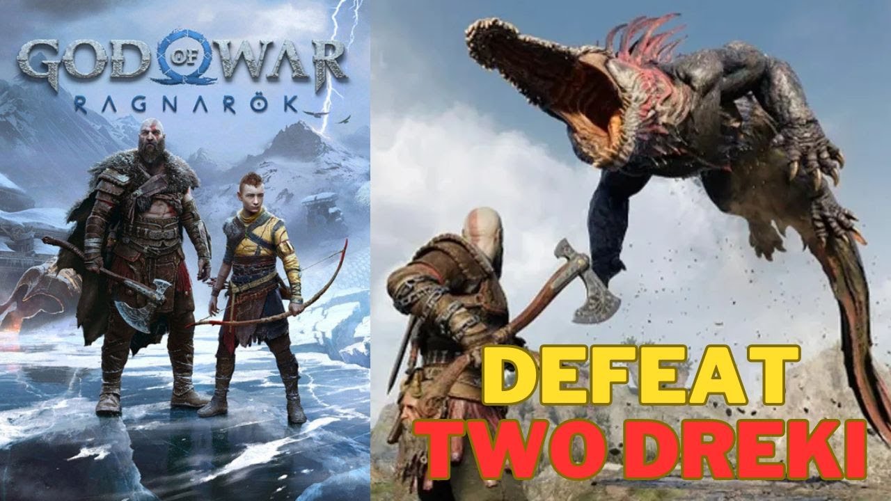 God of war Ragnar&ouml;k- How to defeat/beat the two DREKI/crocodile/alligators - 60 FPS