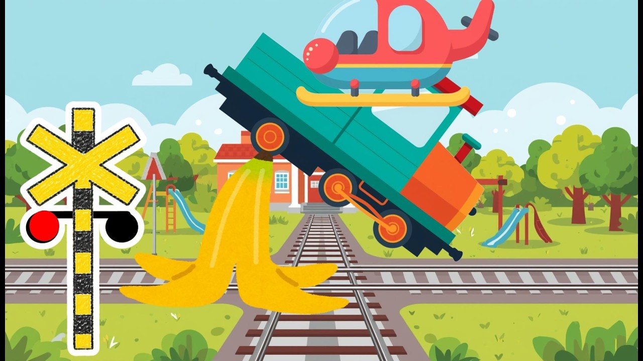 That pesky banana just won't budge off the tracks!