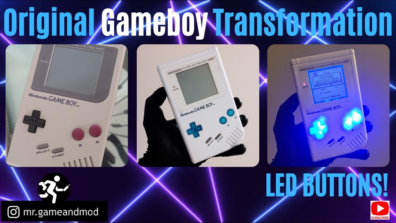 Original Gameboy DMG-01 Light Up Buttons!