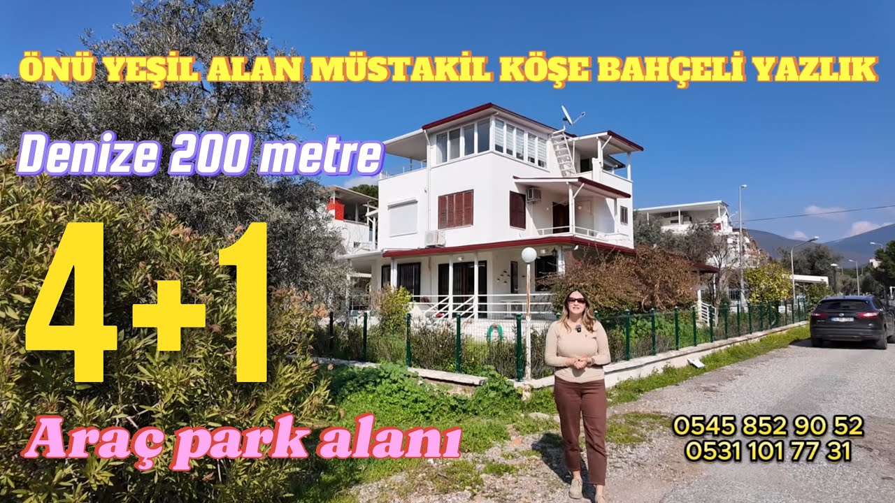 DİDİM AKBÜK'DE MÜSTAKİL EV ÖNÜ YEŞİL ALAN KÖŞE BAHÇE #didim #villa #satılık #gayrimenkul