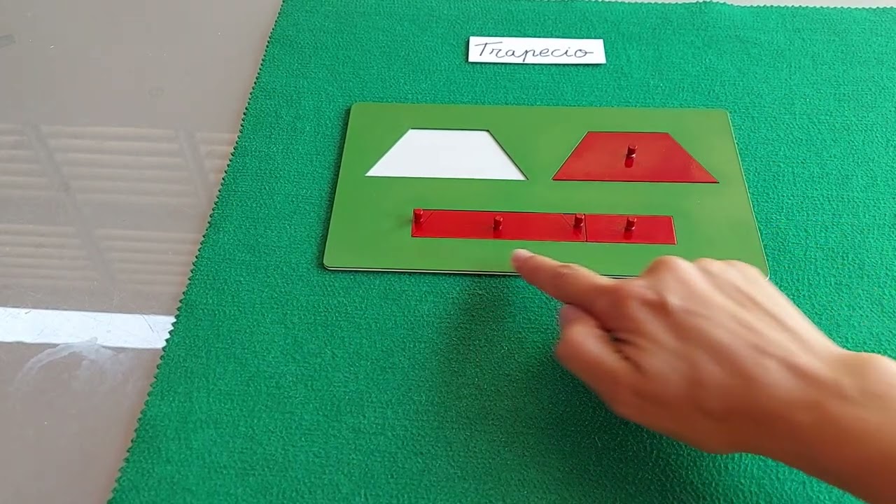 Equivalencias. Montessori. Trapecio. Bandeja 6.