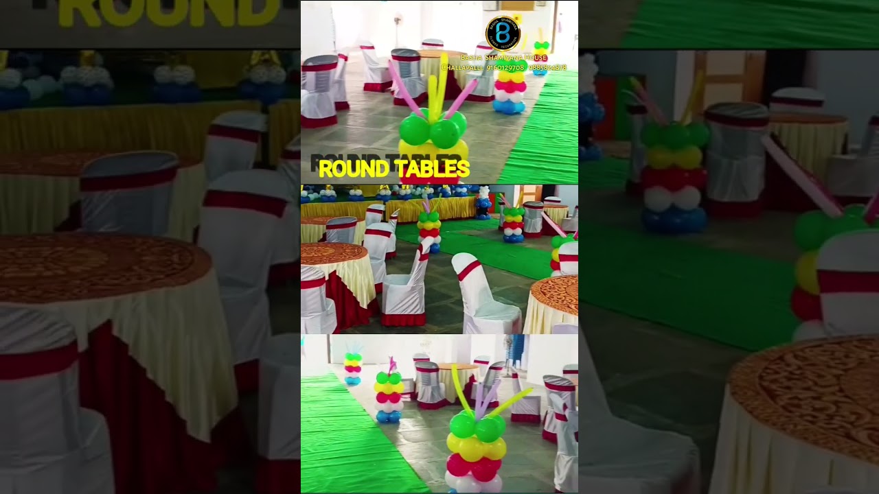 ROUND TABLES for Wedding Reception @9160129708, 9885824878 @bashashamiyanachallapalli 