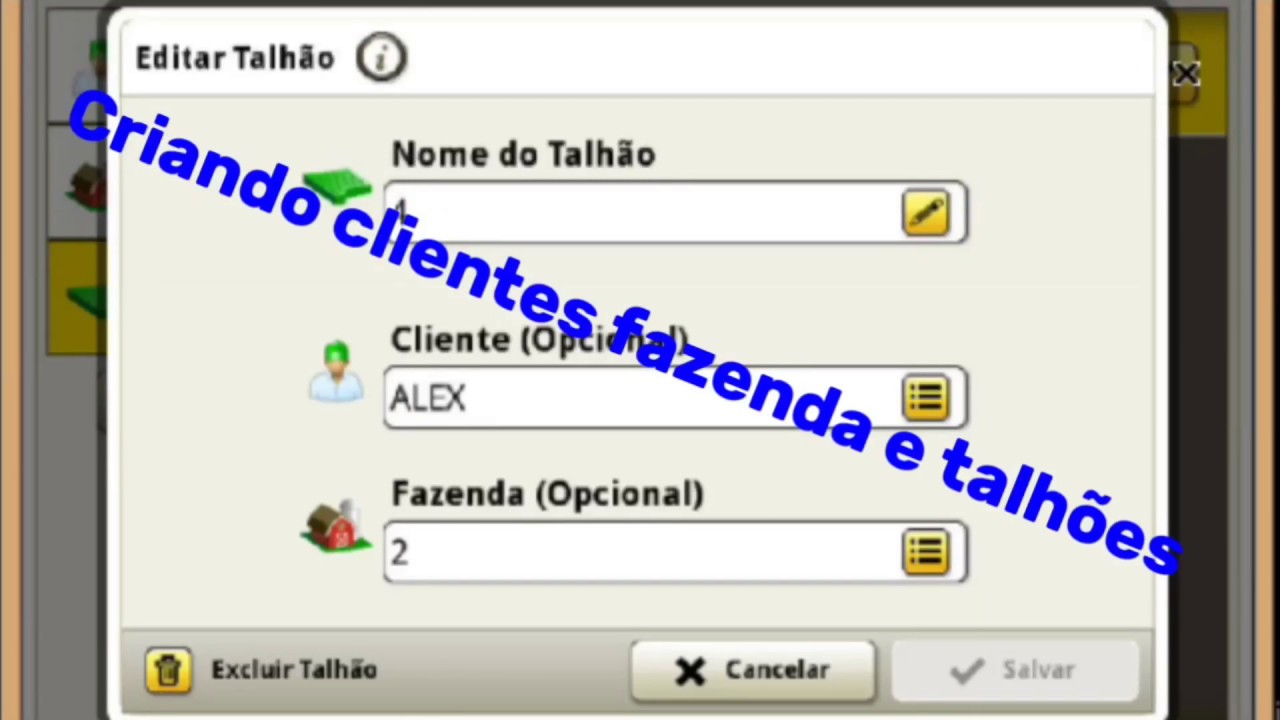 GS4   Criando clientes fazenda e talhões no monitor Gen4