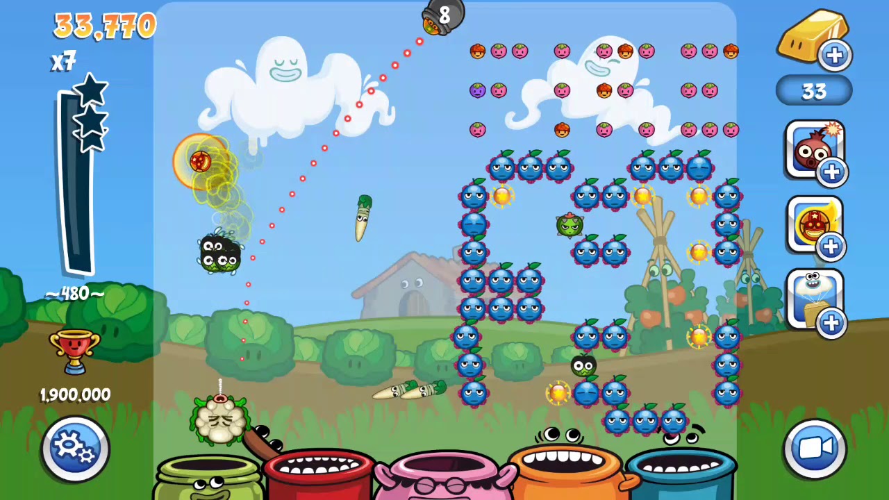 papa pear saga level 480 no boosters NEW 3 stars 🌟🌟🌟