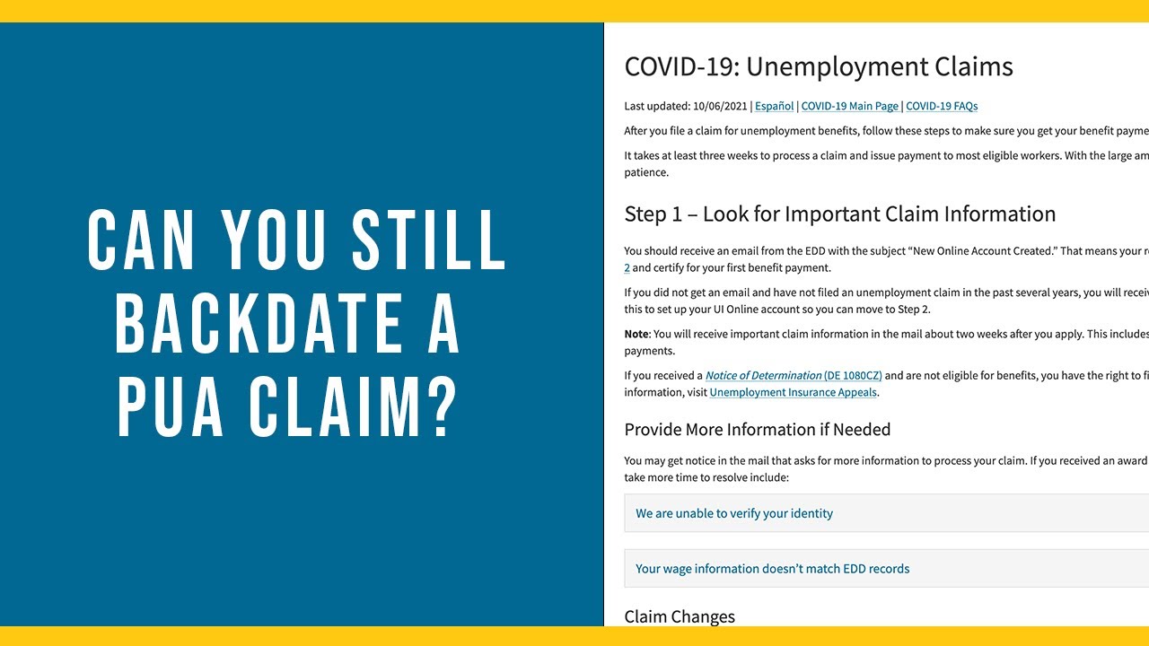 CA EDD - Can You Still Backdate PUA? - What You Need To Know!