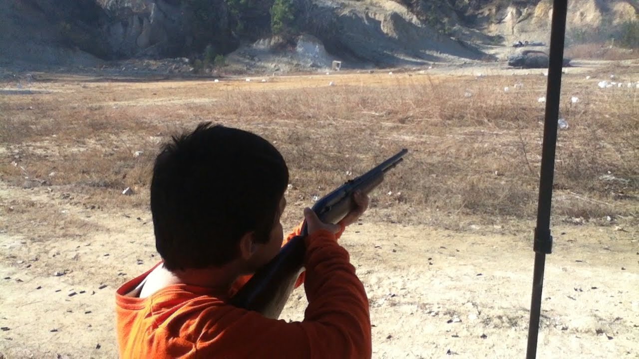 My Kids Shooting at the Machine Gun Shoot