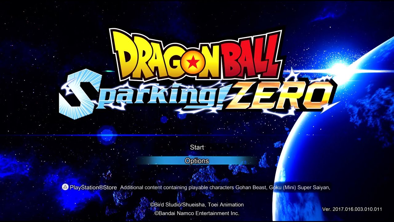 DRAGON BALL: Sparking! ZERO Title Screen
