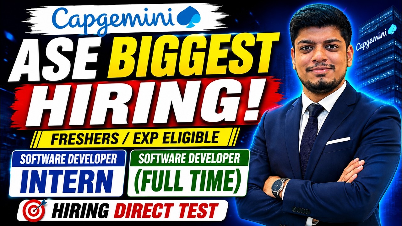 Capgemini ASE Finally Hiring | GrowEasy Direct Test (Immediate Joining) | BATCH: 2024-2027