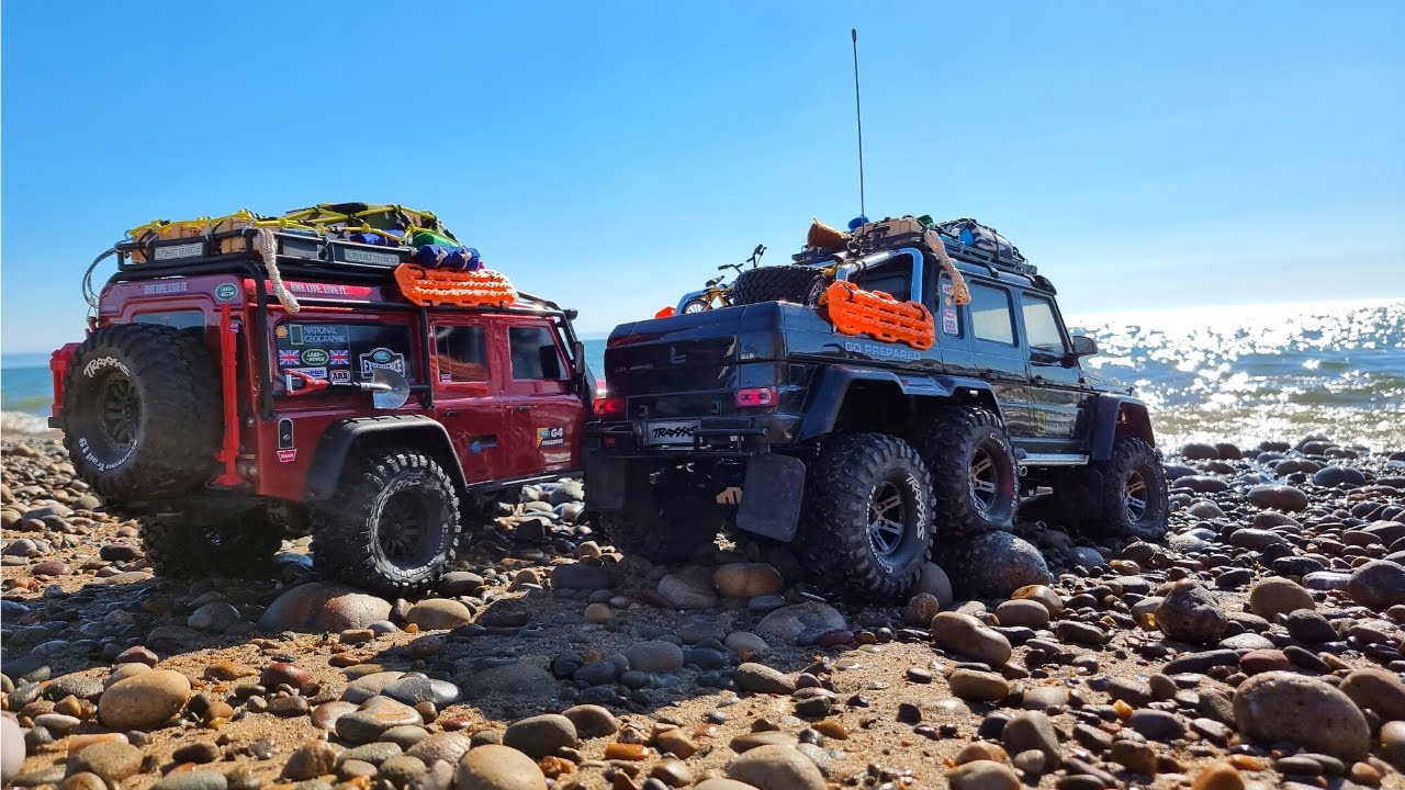 TRX4 Defender | TRX6 G63 AMG 6x6 - 1/10 Scale RC Crawler Beach Rock Run