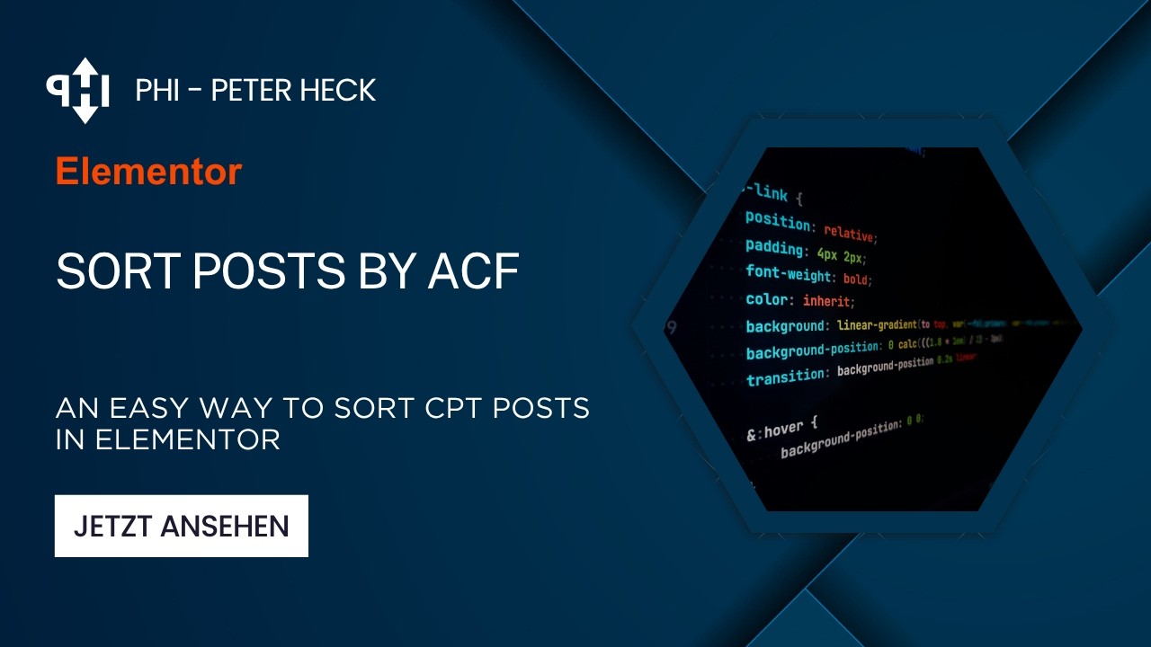 Elementor: Sort Posts by ACF