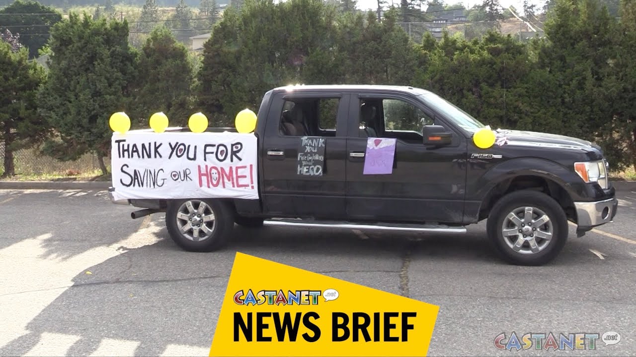 Parade for firefighters in West Kelowna