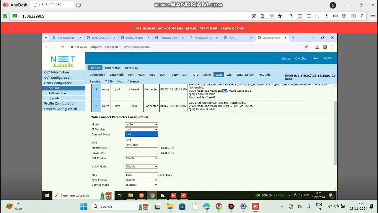 TR069 CONFIGURATION THROUGH EPON OLT IN TAMIL