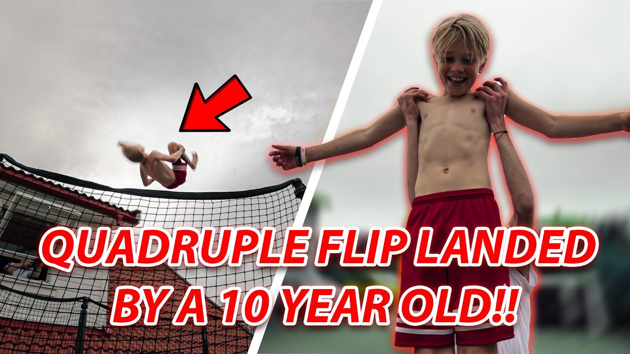 QUADRUPLE FLIP LANDED BY A 10 YEAR OLD!! // Tønsberg meetup vlog #1