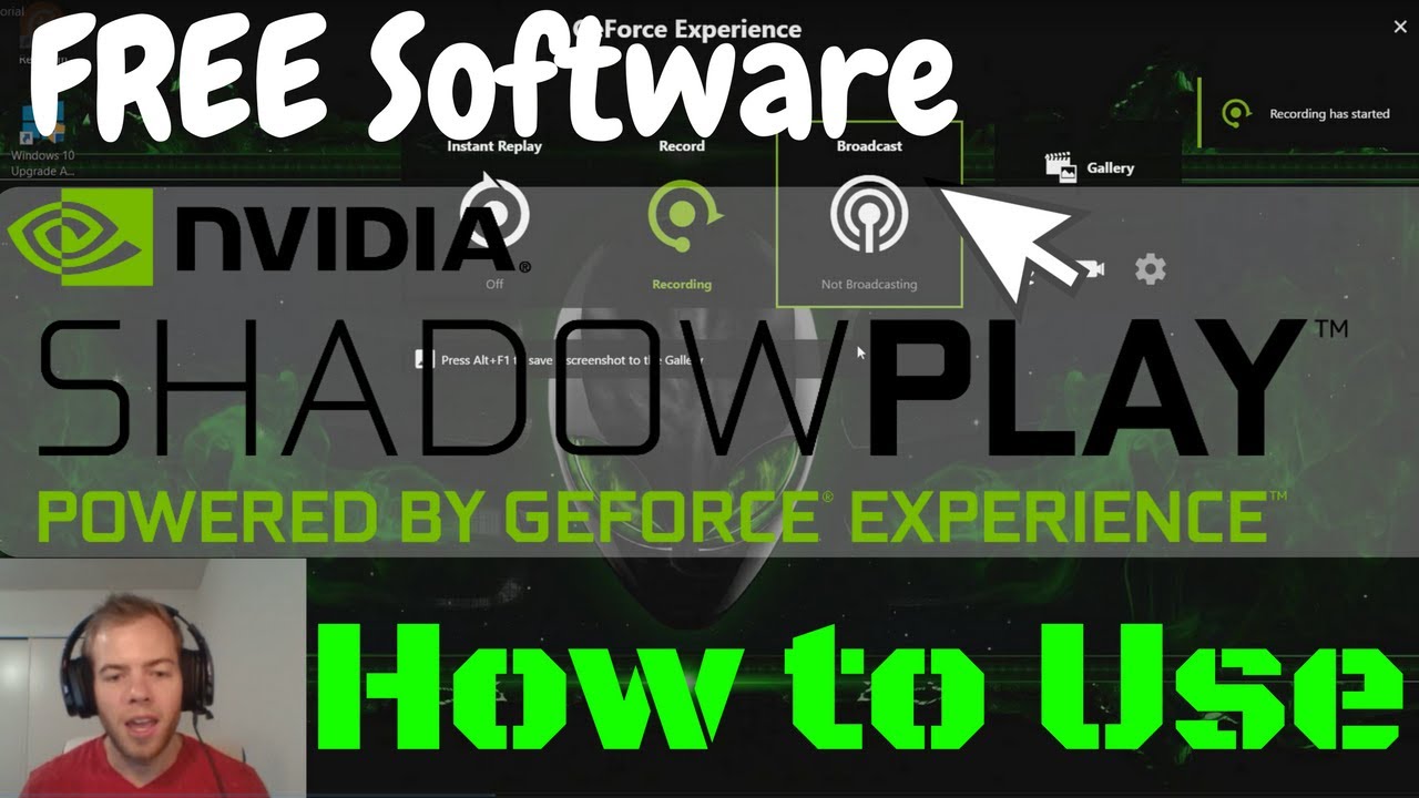 Start Recording Using Nvidia Shadowplay Tutorial (2017) - FREE Software for Games