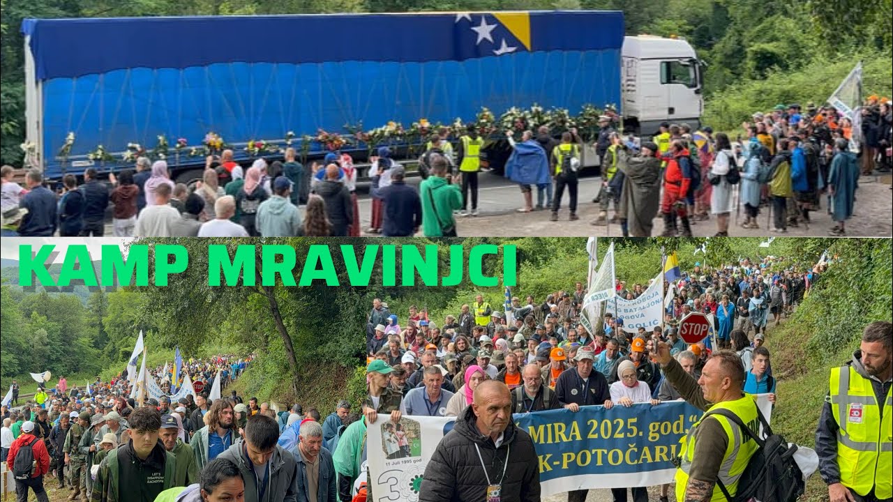 Kamp Mravinjci: Učesnici Marš mira ispratili kamion s tabutima za Srebrenicu, teška dionica Udrč!