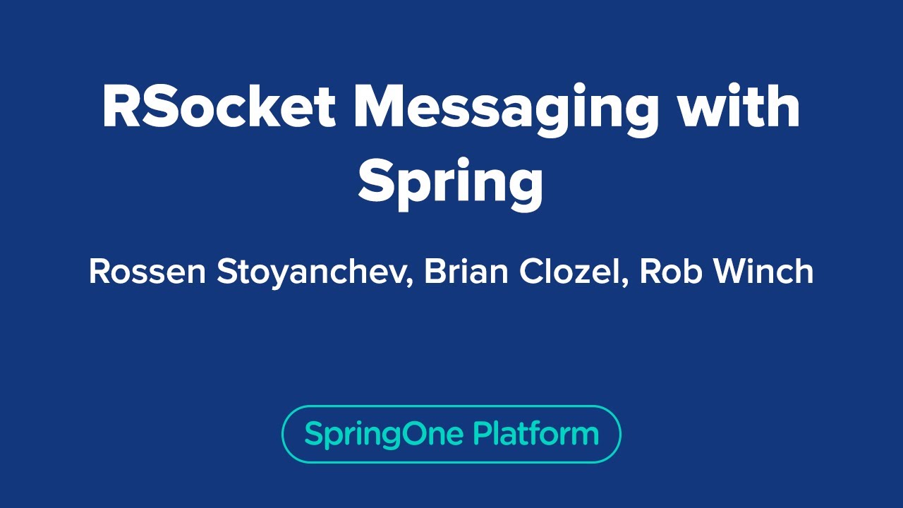 RSocket Messaging with Spring