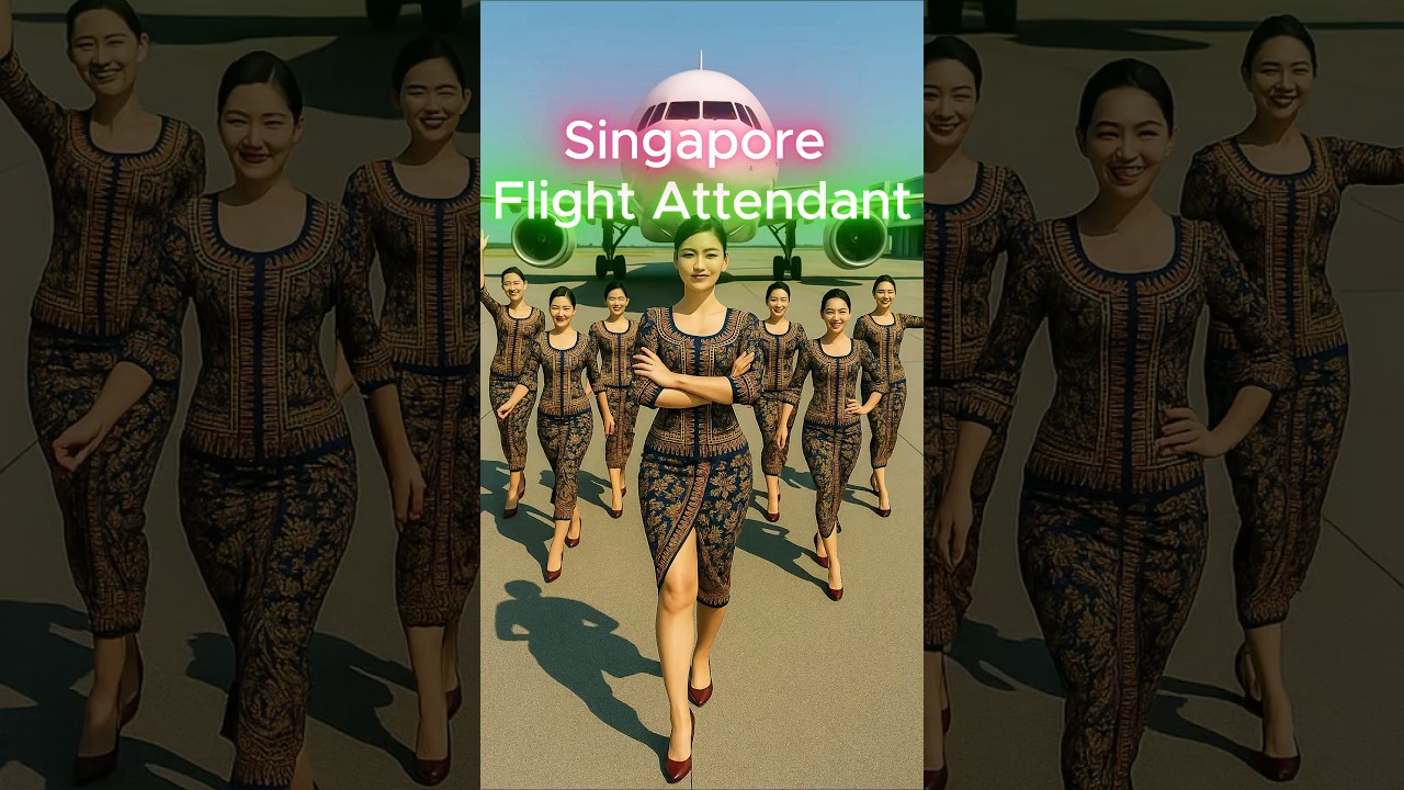 Blurred Lines Dance &ldquo;Back on the Runway with Singapore Airline Crew#flightattendant #blurred