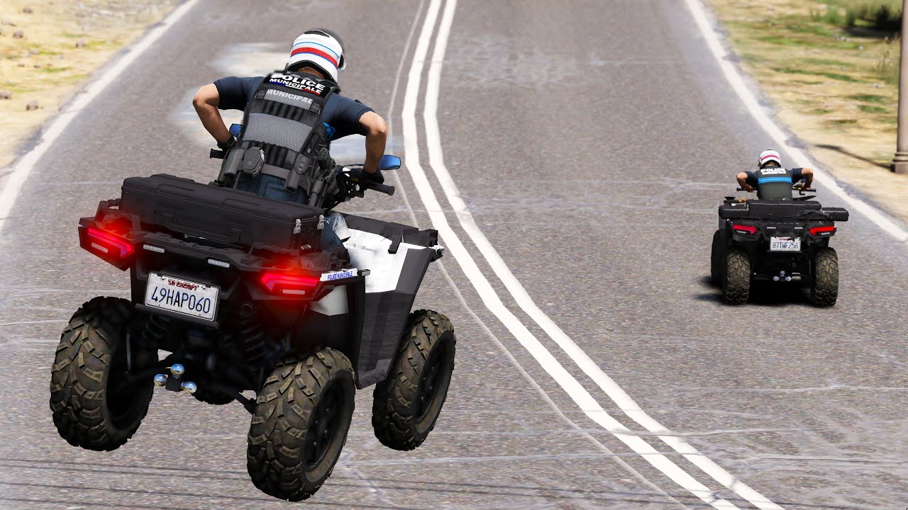 [GTA 5] PATROUILLE EN QUAD DANS LES MONTAGNES AVEC LA POLICE🚓| LSPDFR 