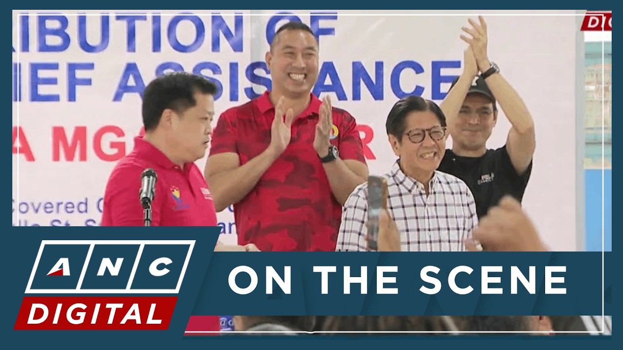 MOMENT: Tricyle drivers in Manila chant 'BBM!' during cash aid distribution | ANC