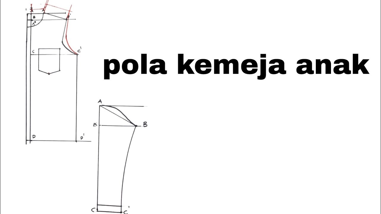 Cara membuat pola kemeja anak laki laki
