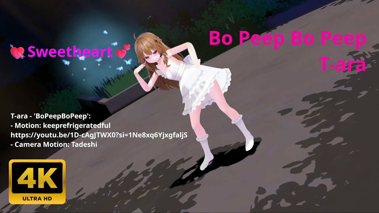 💃MMD💘Sweetheart💗Shinano しなの (variant) Bo Peep Bo Peep T-ara【4K UHD】MMD Night 2