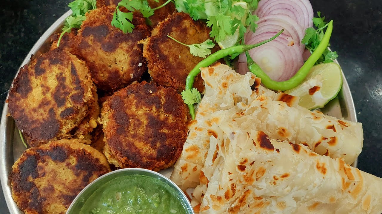 shami paratha & hari chutney  Hyderabadi street style recipe by my kitchen tasty dishes