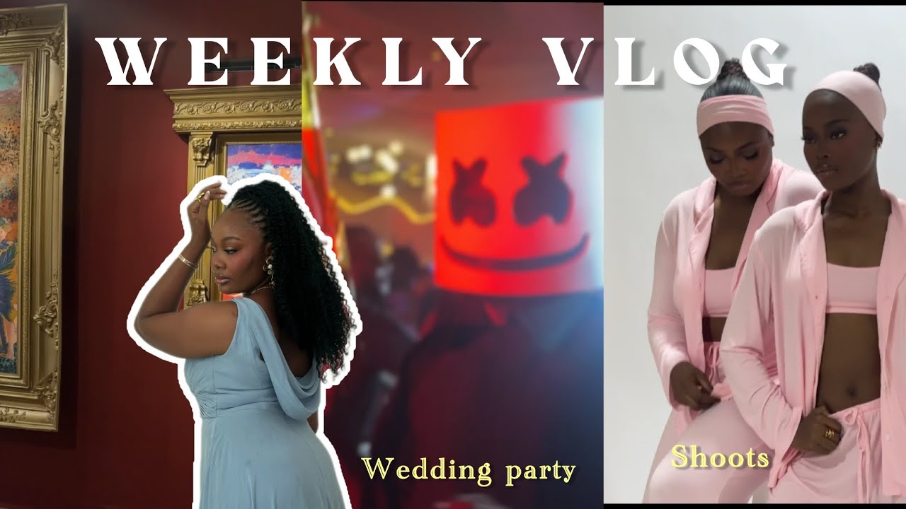 Weekly vlog: shoots+tejuosho+wedding party