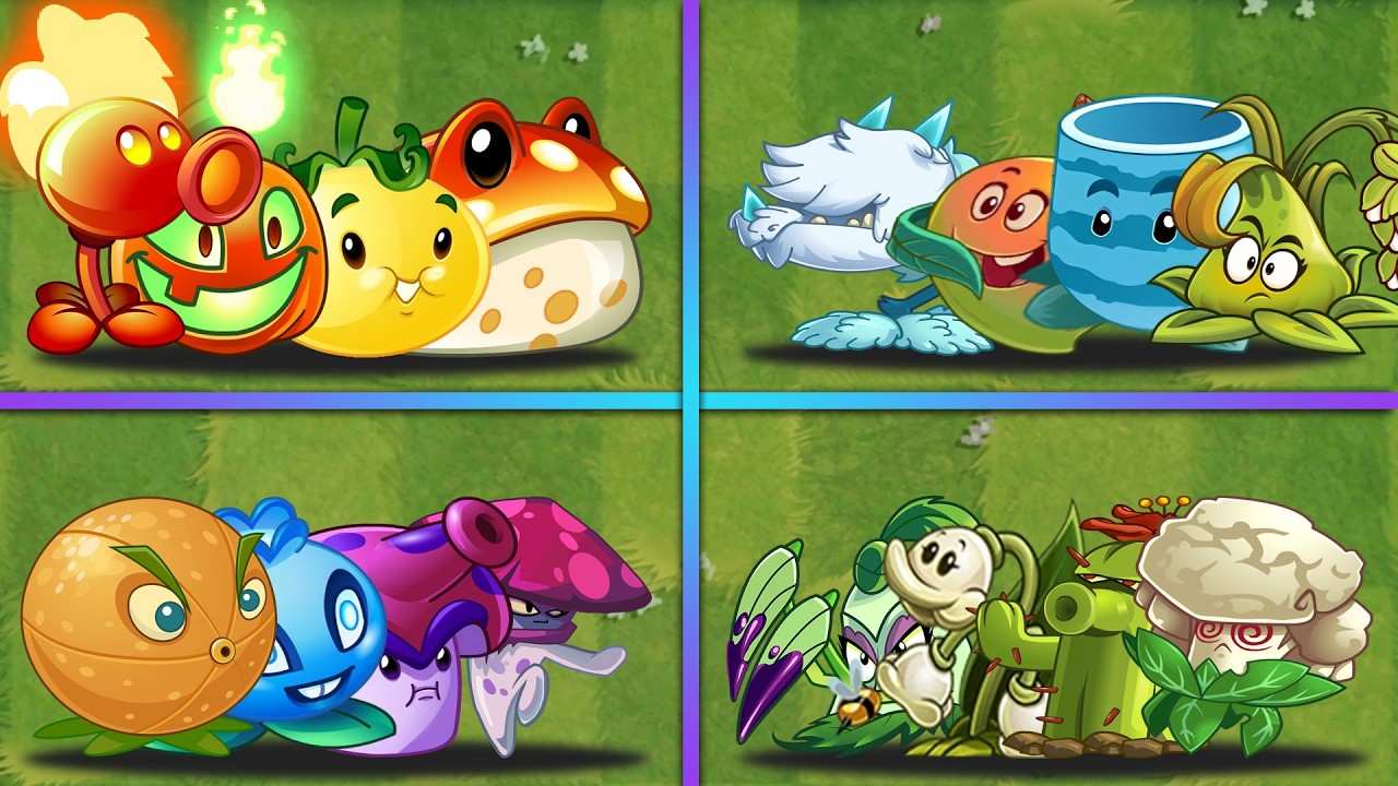 4 Best Team Random 4 Plants vs Team Zombie - Who Will Win? - PvZ 2 Team Plants Battlez