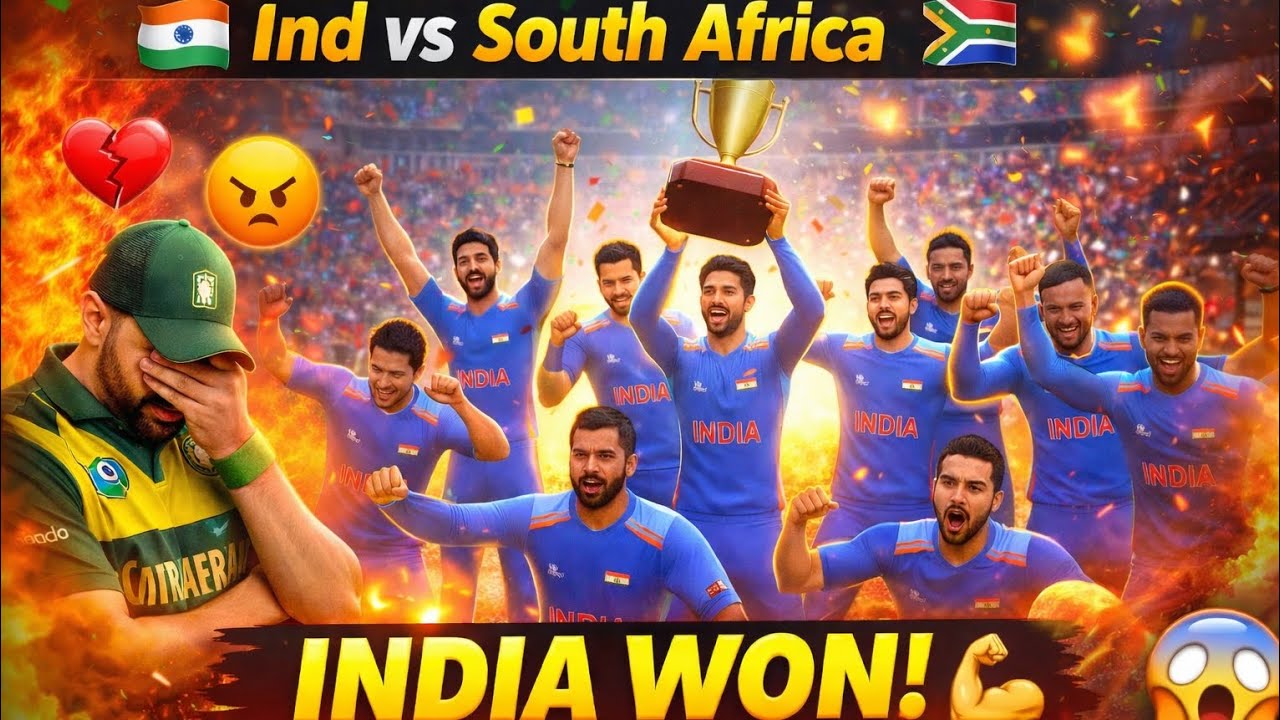 IND vs SA Thriller 😱🔥 | Last Over Shock! 🇮🇳 India STUNS South Africa 🏆💥#cricket #india #gaming 