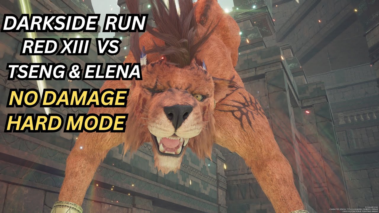 FFVII Rebirth Red XIII Solo Vs Tseng & Elena (No Damage, Hard Mode, DarkSide, No Limit)