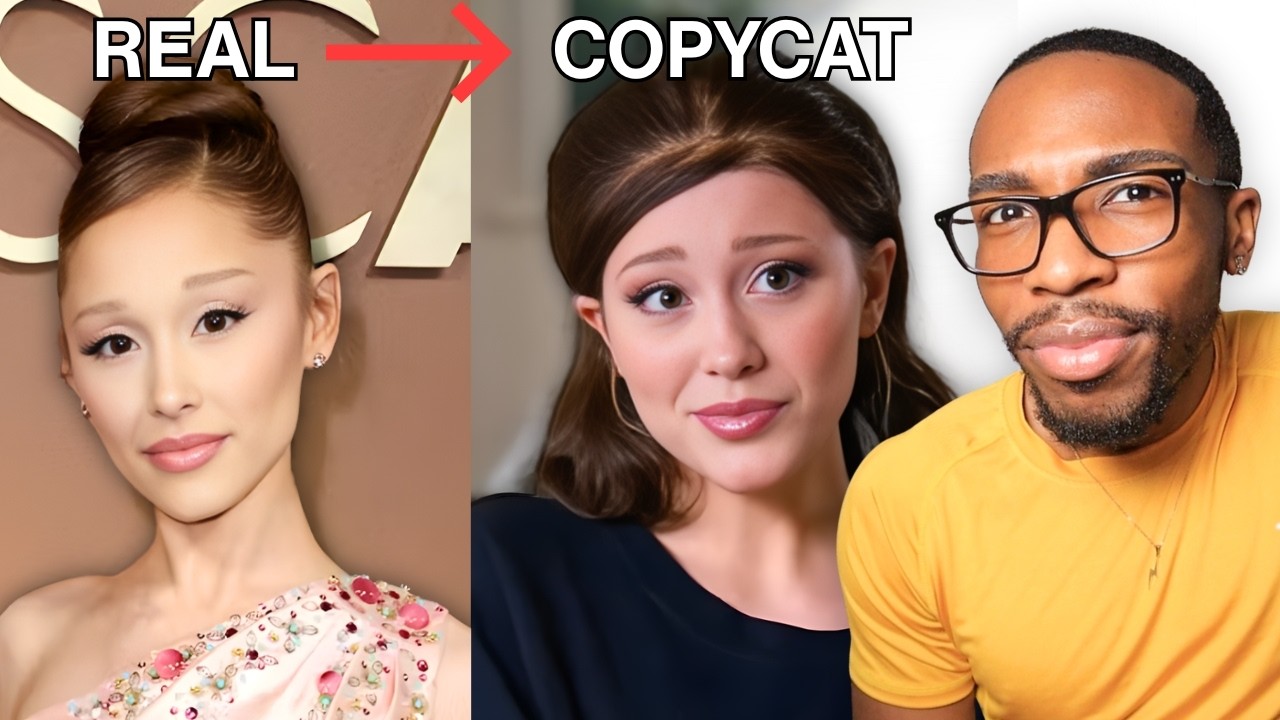 dhar mann has the Ariana grande copycat in his video