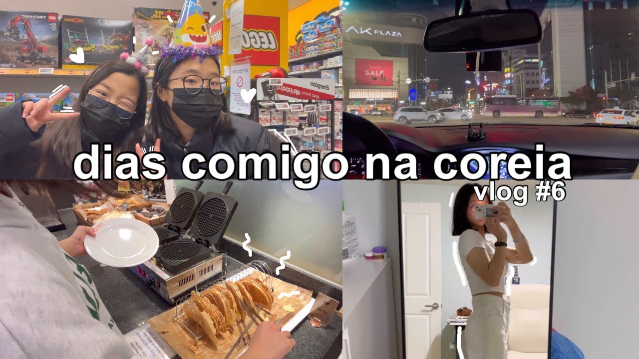 dias comigo na coreia vlog #6 🇰🇷 | escola, acad, restaurante, mercado, comprinhas etc