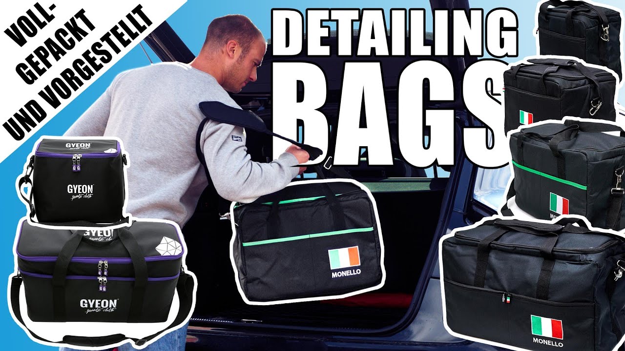 HQS Autopflege - Alle Detailingtaschen bestückt bei uns im SHOP (2021)