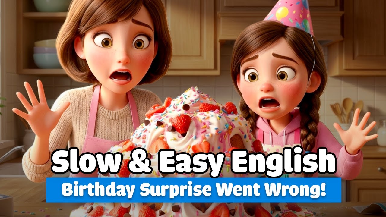 A Birthday Disaster 😓🎂 | Slow & Easy English for Beginners (A2 Level)