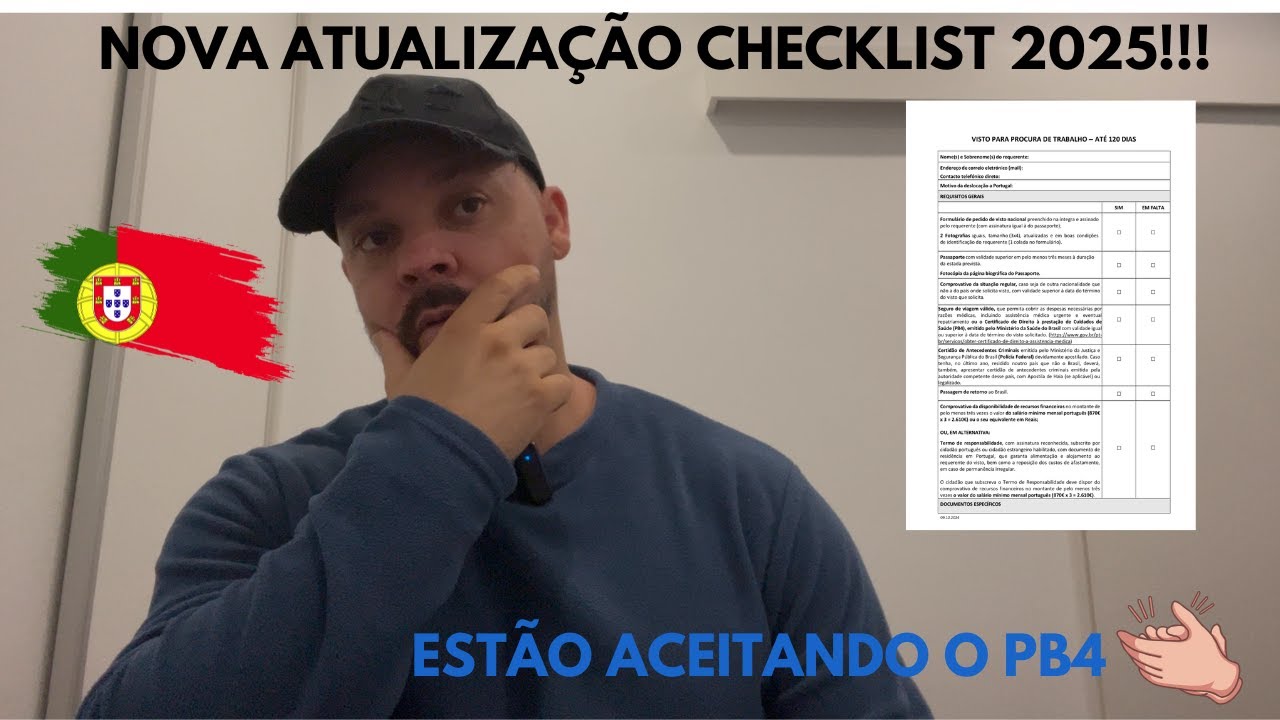 Atualização Importante! Novo Checklist do Visto de Procura de Trabalho para Portugal #brasil#imigrar