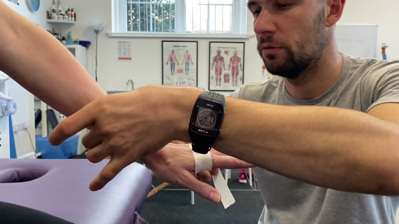 Taping to limit wrist flexion
