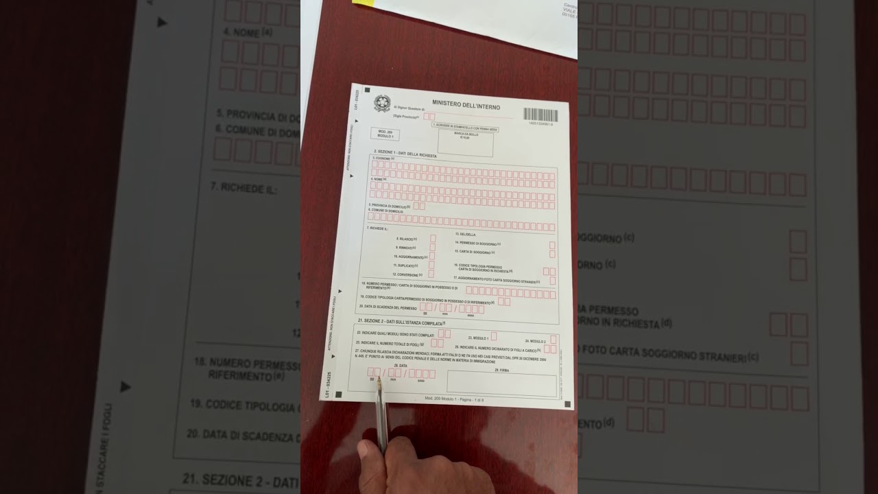 Permesso di soggiorno kit compilation