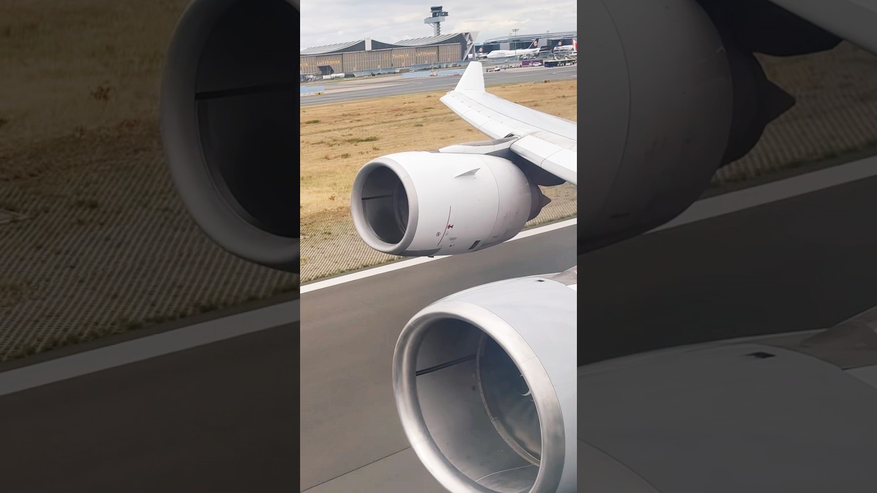 Lufthansa A340-600 Full Power - Long Takeoff Roll | Frankfurt to Boston #lufthansa #a340